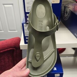 Birkenstock Khaki Green Thong Sandals